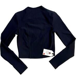 LASLULU Yoga  Shirt Womens Size Small Athletic Black‎ Crop Top Seamless NWT